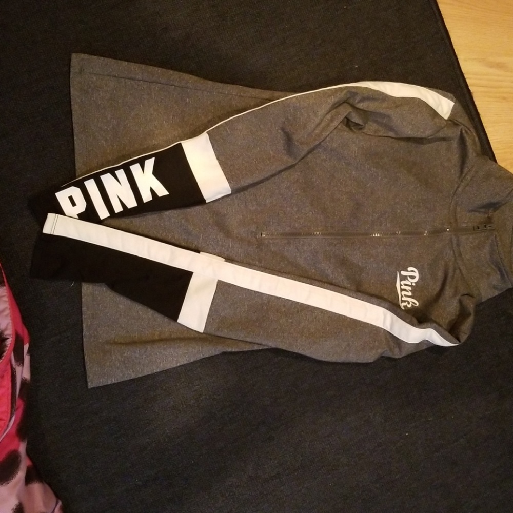 Pink athletic half zip